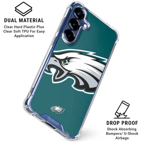 NFL Philadelphia Eagles Large Logo Galaxy S25 Clear Case